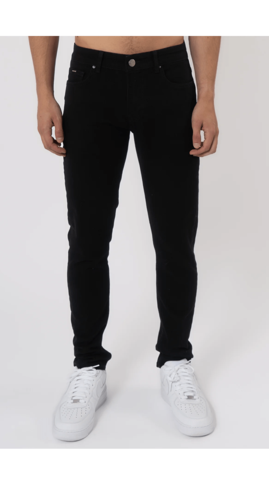 K24 - SLIM FIT JEANS WASHED - BLACK - Sarman Fashion - Wholesale Clothing Fashion Brand for Men from Canada