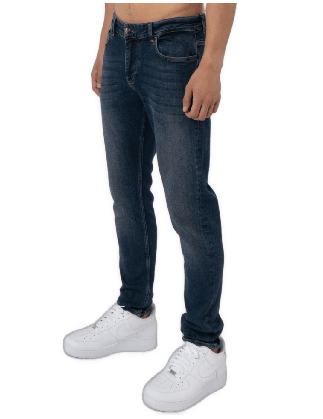 K26 - SLIM FIT JEANS WASHED - MID BLUE - Sarman Fashion - Wholesale Clothing Fashion Brand for Men from Canada