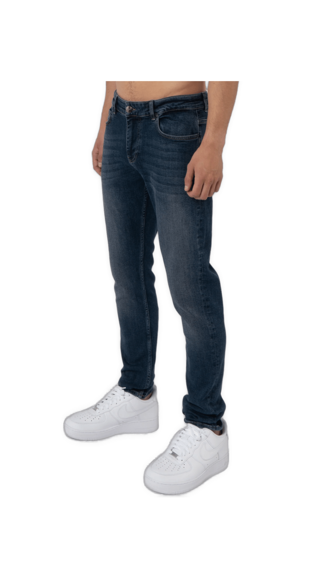 K26 - SLIM FIT JEANS WASHED - MID BLUE - Sarman Fashion - Wholesale Clothing Fashion Brand for Men from Canada