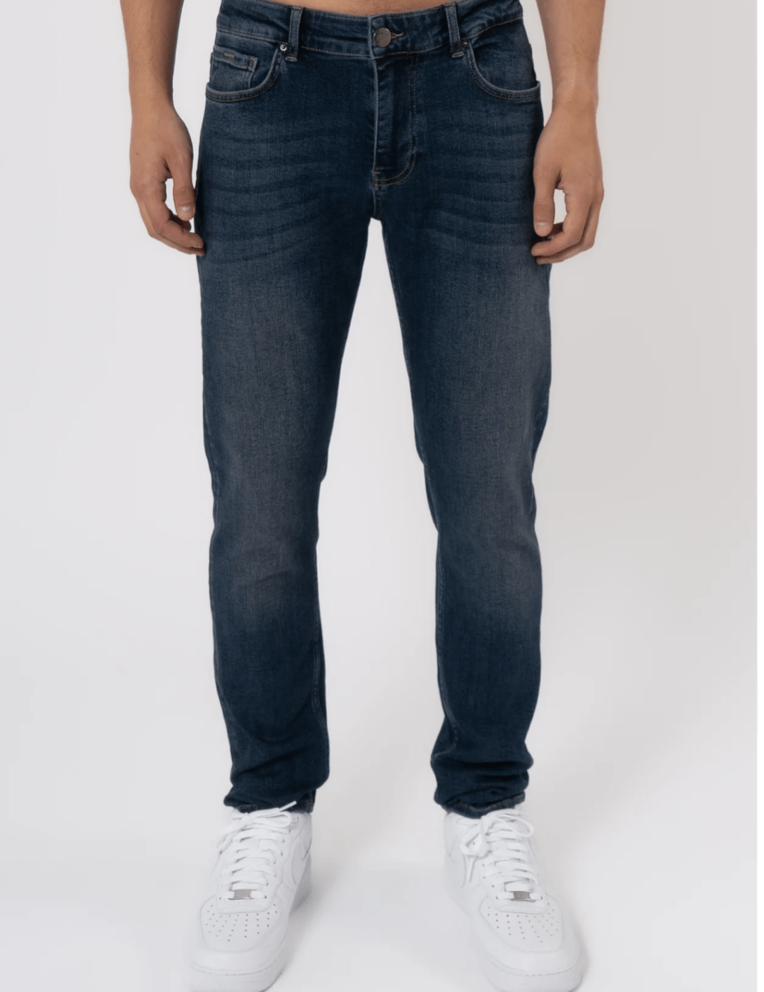 K26 - SLIM FIT JEANS WASHED - MID BLUE - Sarman Fashion - Wholesale Clothing Fashion Brand for Men from Canada