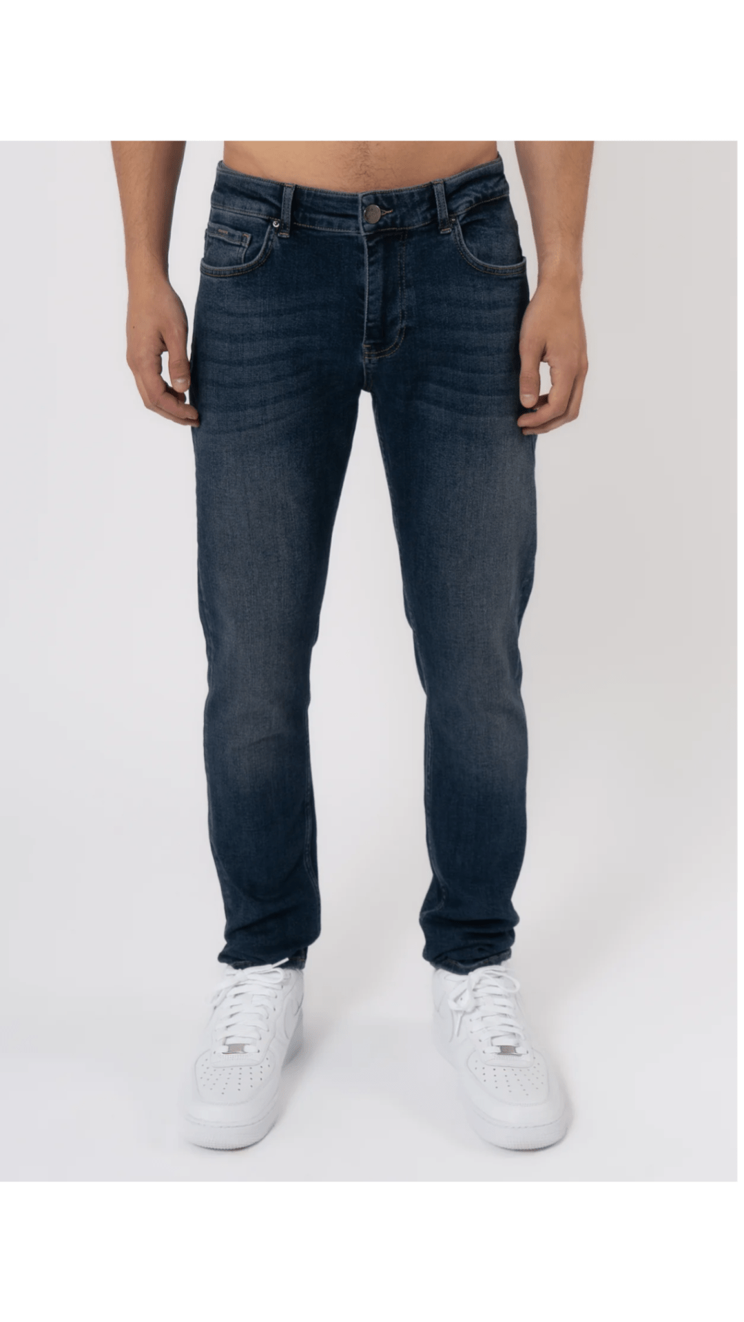 K26 - SLIM FIT JEANS WASHED - MID BLUE - Sarman Fashion - Wholesale Clothing Fashion Brand for Men from Canada