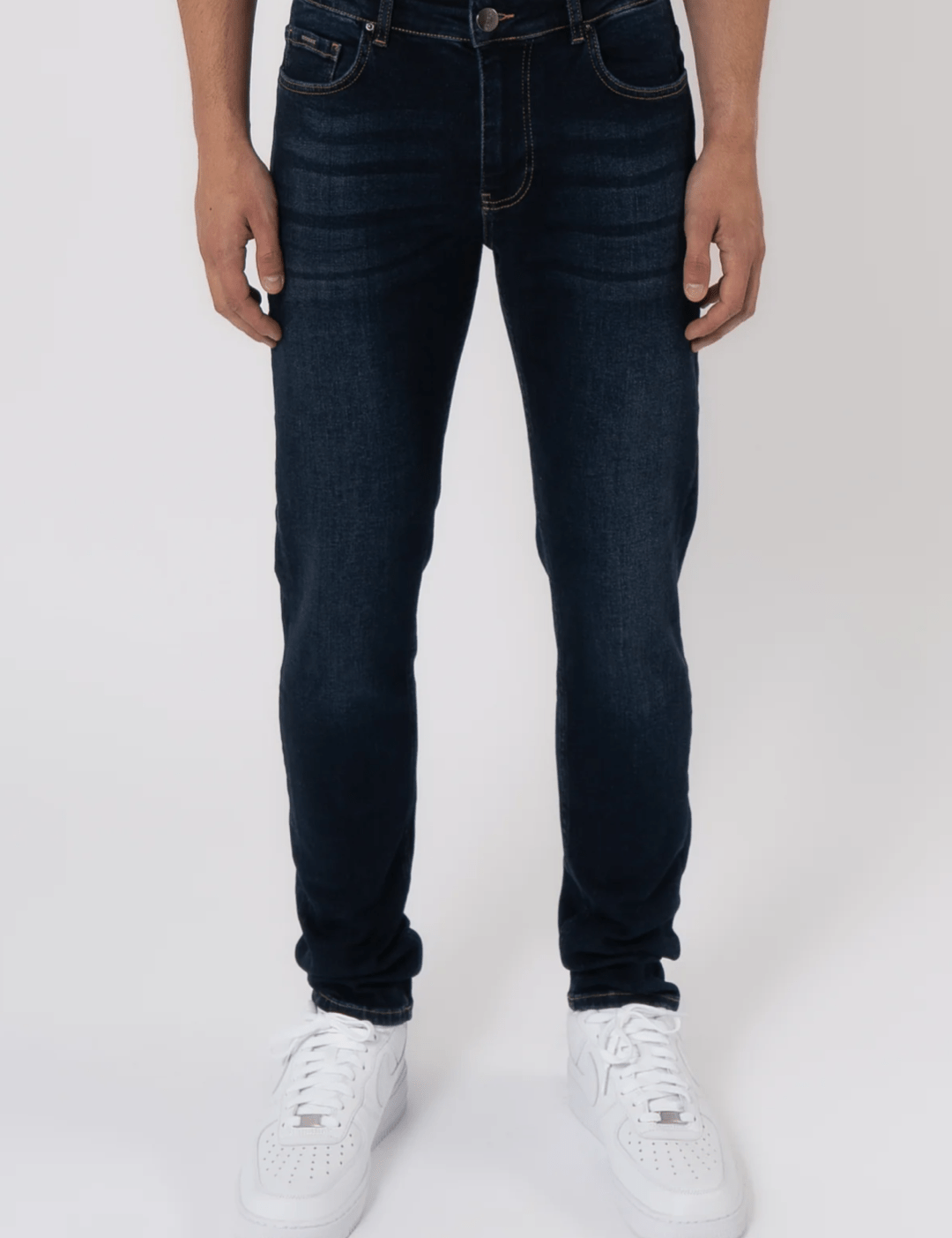 K28 - SLIM FIT JEANS WASHED - DARK BLUE - Sarman Fashion - Wholesale Clothing Fashion Brand for Men from Canada