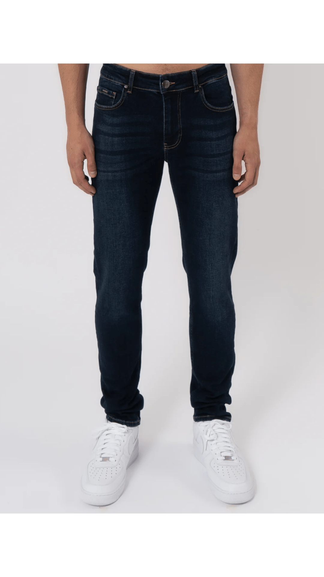 K28 - SLIM FIT JEANS WASHED - DARK BLUE - Sarman Fashion - Wholesale Clothing Fashion Brand for Men from Canada