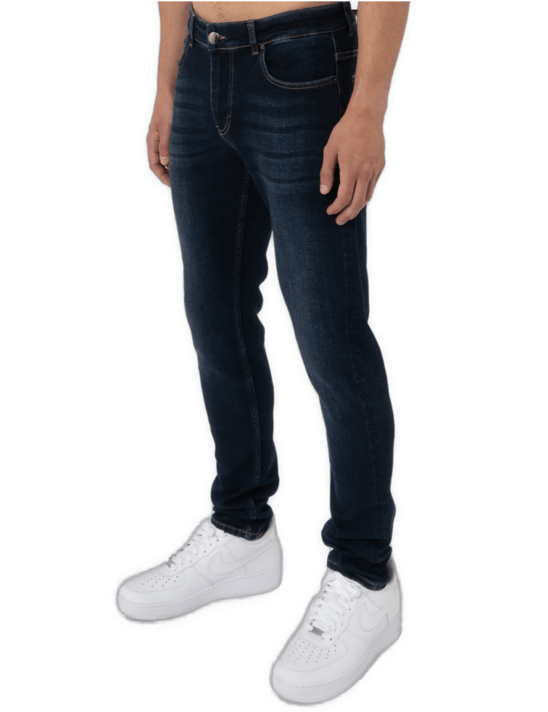 K28 - SLIM FIT JEANS WASHED - DARK BLUE - Sarman Fashion - Wholesale Clothing Fashion Brand for Men from Canada