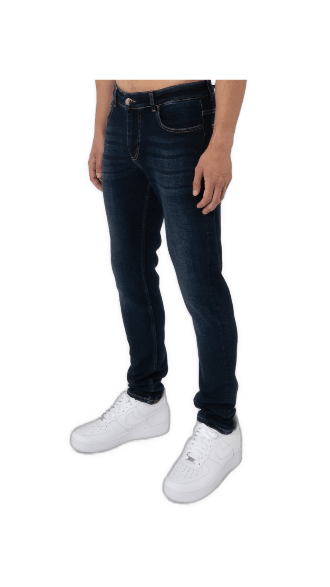 K28 - SLIM FIT JEANS WASHED - DARK BLUE - Sarman Fashion - Wholesale Clothing Fashion Brand for Men from Canada