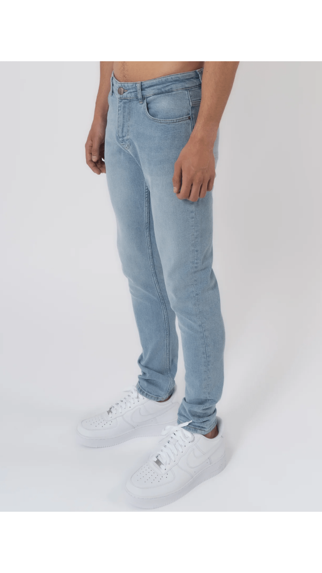 K30 - SLIM FIT JEANS WASHED - ICE BLUE - Sarman Fashion - Wholesale Clothing Fashion Brand for Men from Canada