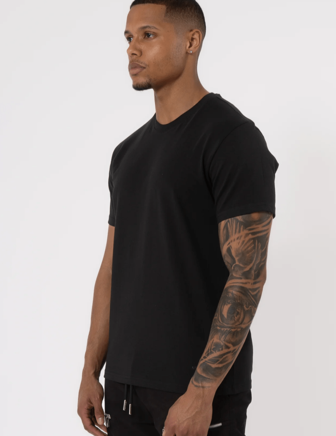 K31 - T - SHIRT - BLACK - Sarman Fashion - Wholesale Clothing Fashion Brand for Men from Canada