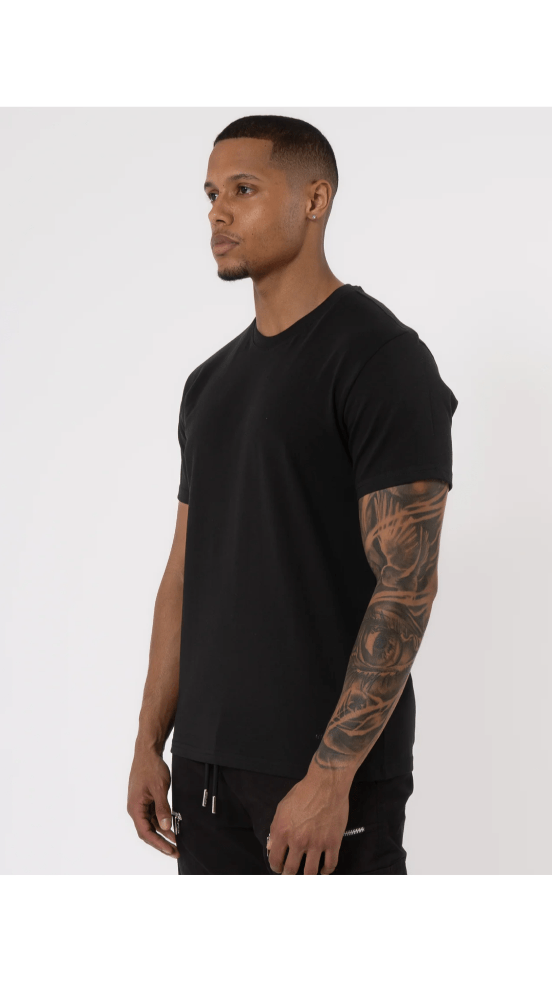 K31 - T - SHIRT - BLACK - Sarman Fashion - Wholesale Clothing Fashion Brand for Men from Canada