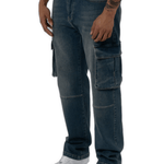 K9 - CARGO JEANS WASHED - STONE BLUE - Sarman Fashion - Wholesale Clothing Fashion Brand for Men from Canada