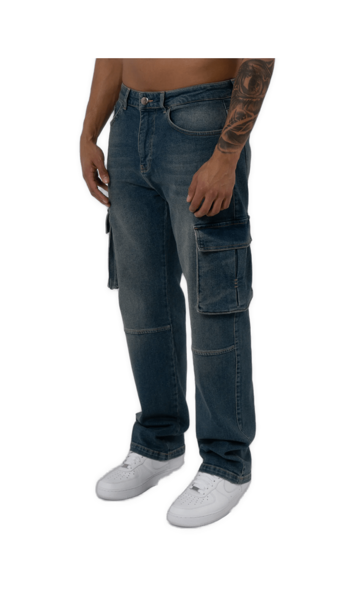 K9 - CARGO JEANS WASHED - STONE BLUE - Sarman Fashion - Wholesale Clothing Fashion Brand for Men from Canada