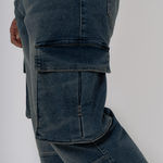 K9 - CARGO JEANS WASHED - STONE BLUE - Sarman Fashion - Wholesale Clothing Fashion Brand for Men from Canada