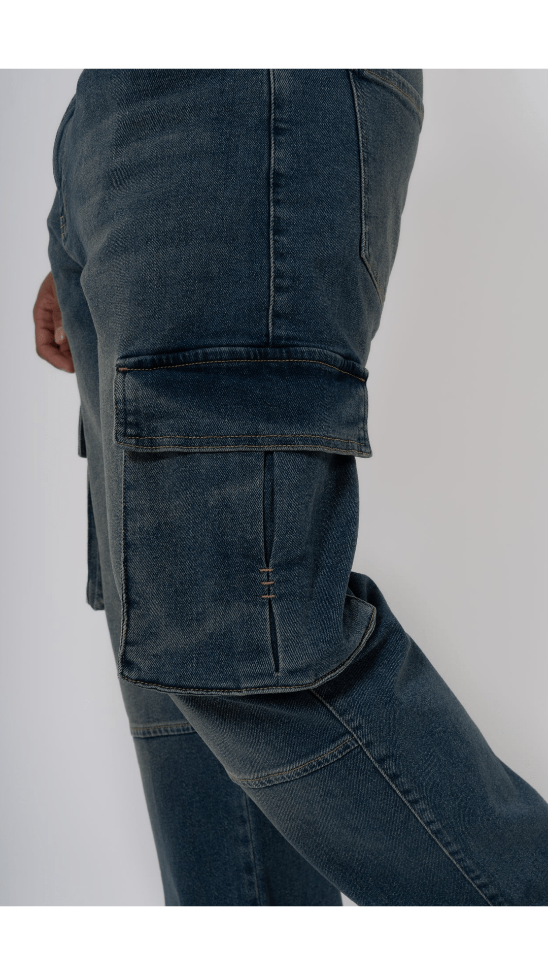 K9 - CARGO JEANS WASHED - STONE BLUE - Sarman Fashion - Wholesale Clothing Fashion Brand for Men from Canada