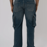 K9 - CARGO JEANS WASHED - STONE BLUE - Sarman Fashion - Wholesale Clothing Fashion Brand for Men from Canada