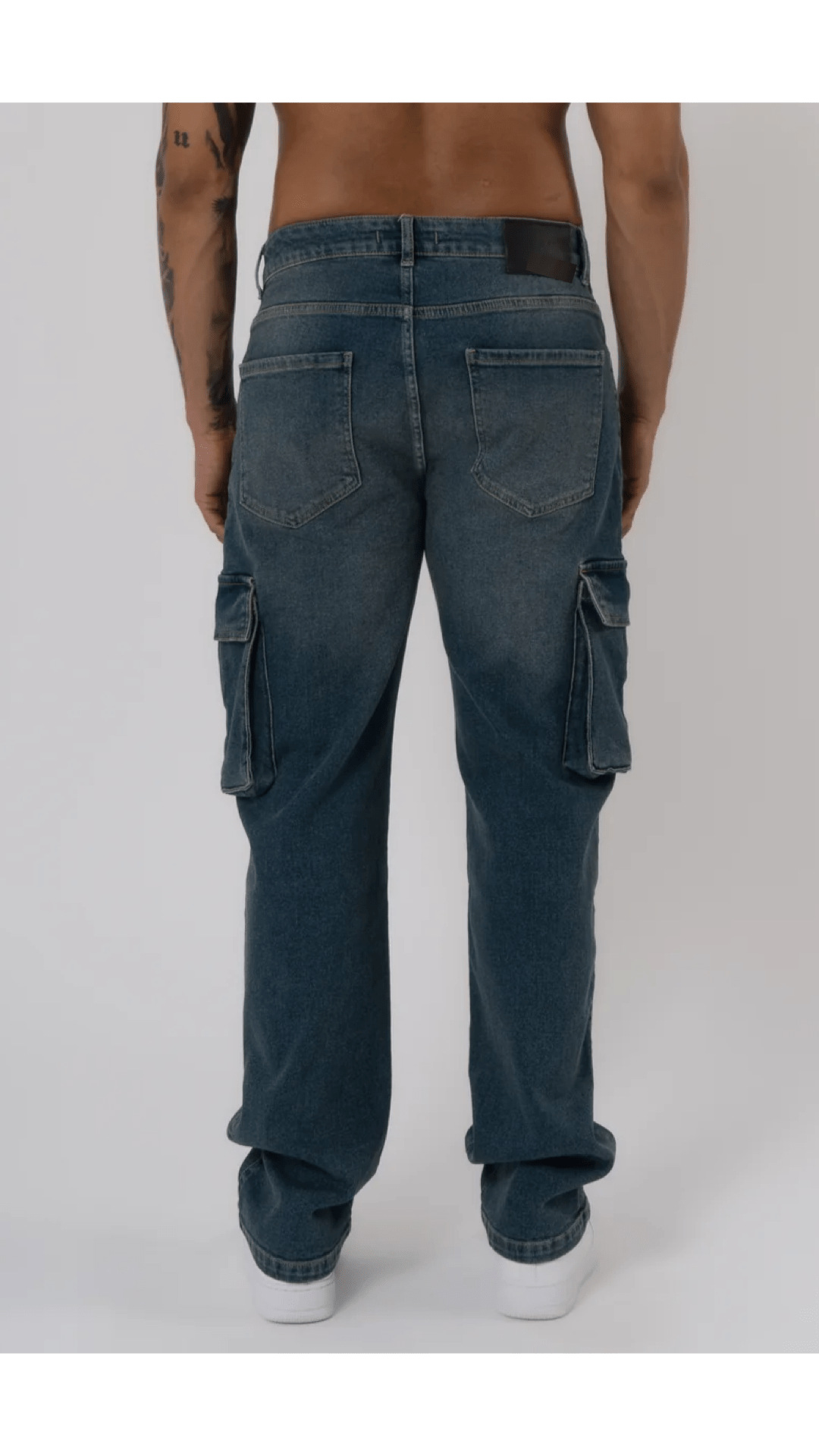 K9 - CARGO JEANS WASHED - STONE BLUE - Sarman Fashion - Wholesale Clothing Fashion Brand for Men from Canada