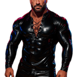 Kabala 2 - V - Neck Long Sleeve Shirt for Men - Sarman Fashion - Wholesale Clothing Fashion Brand for Men from Canada