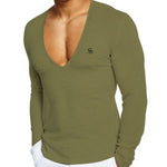 Kabala 3 - V - Neck Long Sleeve Shirt for Men - Sarman Fashion - Wholesale Clothing Fashion Brand for Men from Canada