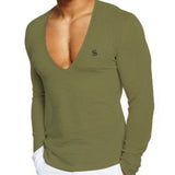 Kabala 3 - V - Neck Long Sleeve Shirt for Men - Sarman Fashion - Wholesale Clothing Fashion Brand for Men from Canada