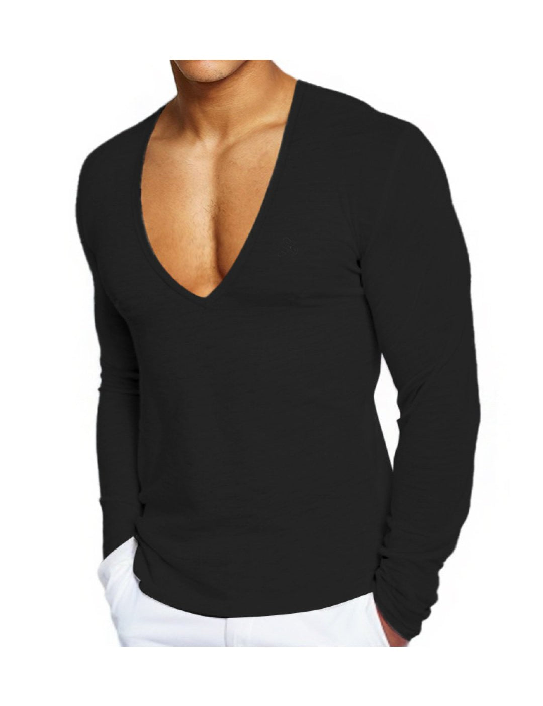 Kabala 3 - V - Neck Long Sleeve Shirt for Men - Sarman Fashion - Wholesale Clothing Fashion Brand for Men from Canada