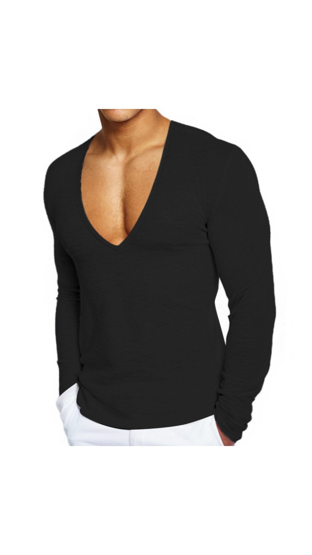 Kabala 3 - V - Neck Long Sleeve Shirt for Men - Sarman Fashion - Wholesale Clothing Fashion Brand for Men from Canada