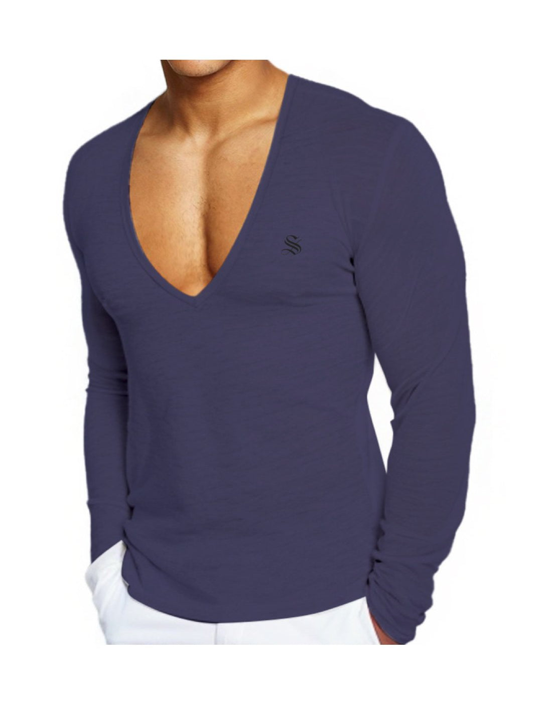 Kabala 3 - V - Neck Long Sleeve Shirt for Men - Sarman Fashion - Wholesale Clothing Fashion Brand for Men from Canada