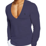 Kabala 3 - V - Neck Long Sleeve Shirt for Men - Sarman Fashion - Wholesale Clothing Fashion Brand for Men from Canada