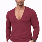 Kabala 3 - V - Neck Long Sleeve Shirt for Men - Sarman Fashion - Wholesale Clothing Fashion Brand for Men from Canada