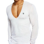 Kabala 3 - V - Neck Long Sleeve Shirt for Men - Sarman Fashion - Wholesale Clothing Fashion Brand for Men from Canada