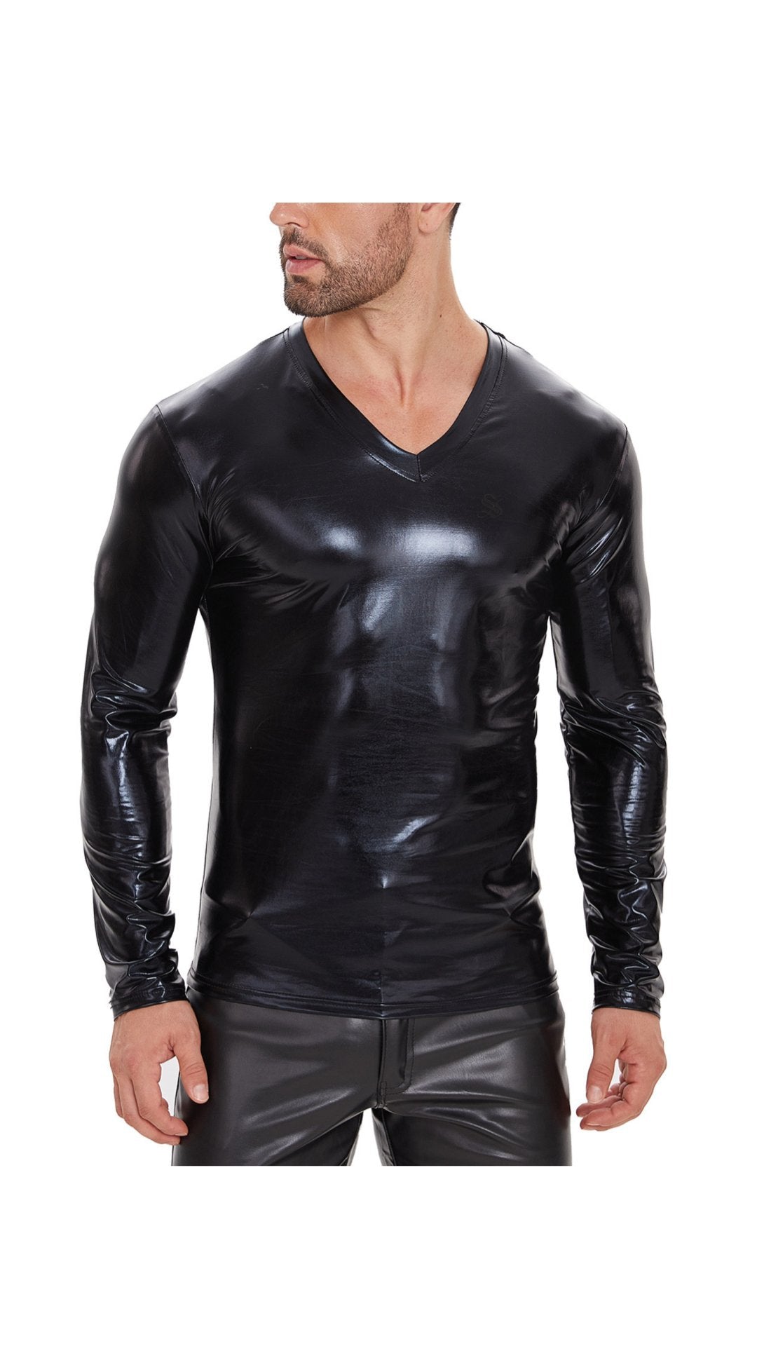 Kabala - Velvet V - Neck Long Sleeve Shirt for Men - Sarman Fashion - Wholesale Clothing Fashion Brand for Men from Canada
