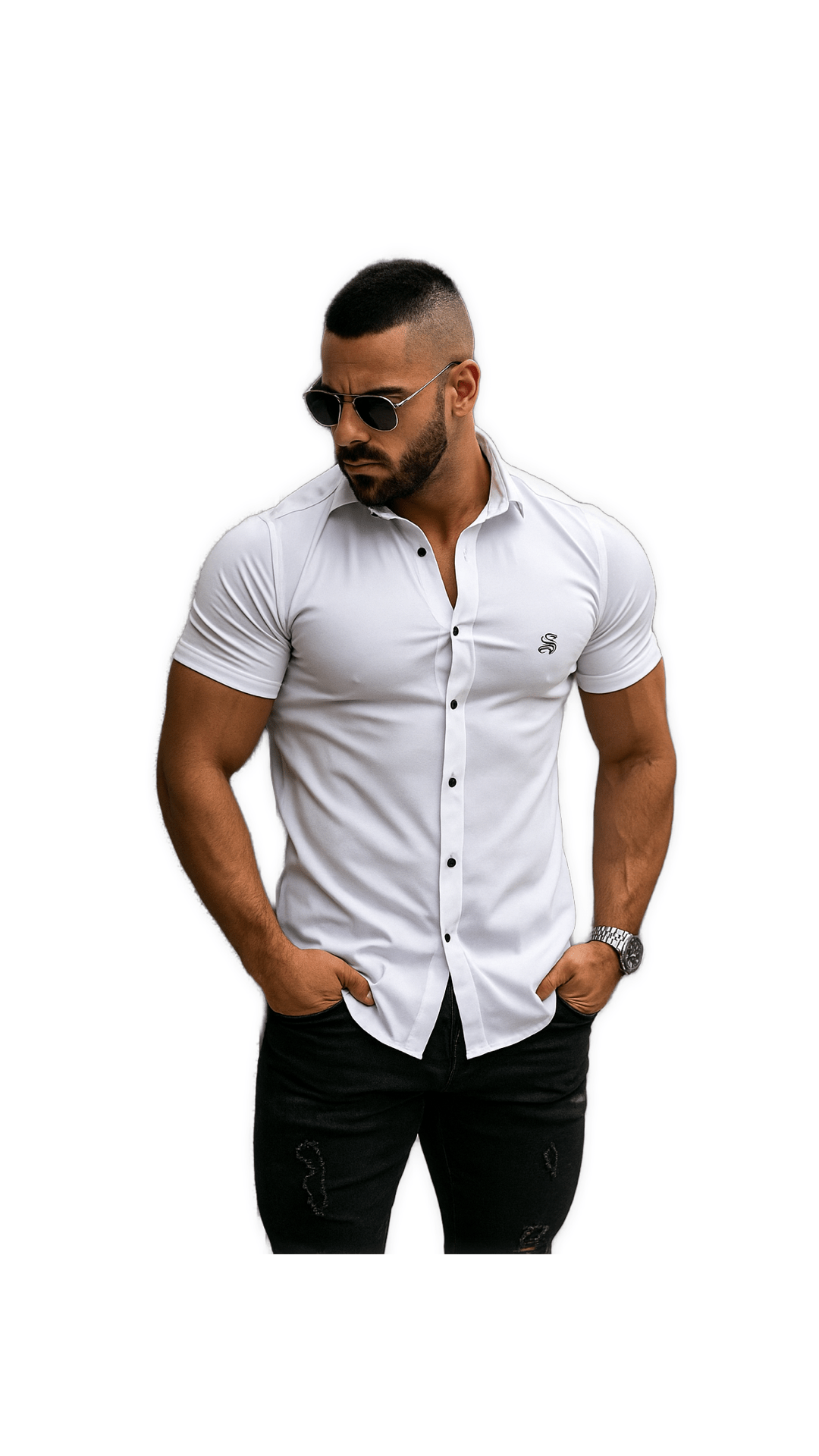 Kansas - Short Sleeves Shirt for Men - Sarman Fashion - Wholesale Clothing Fashion Brand for Men from Canada