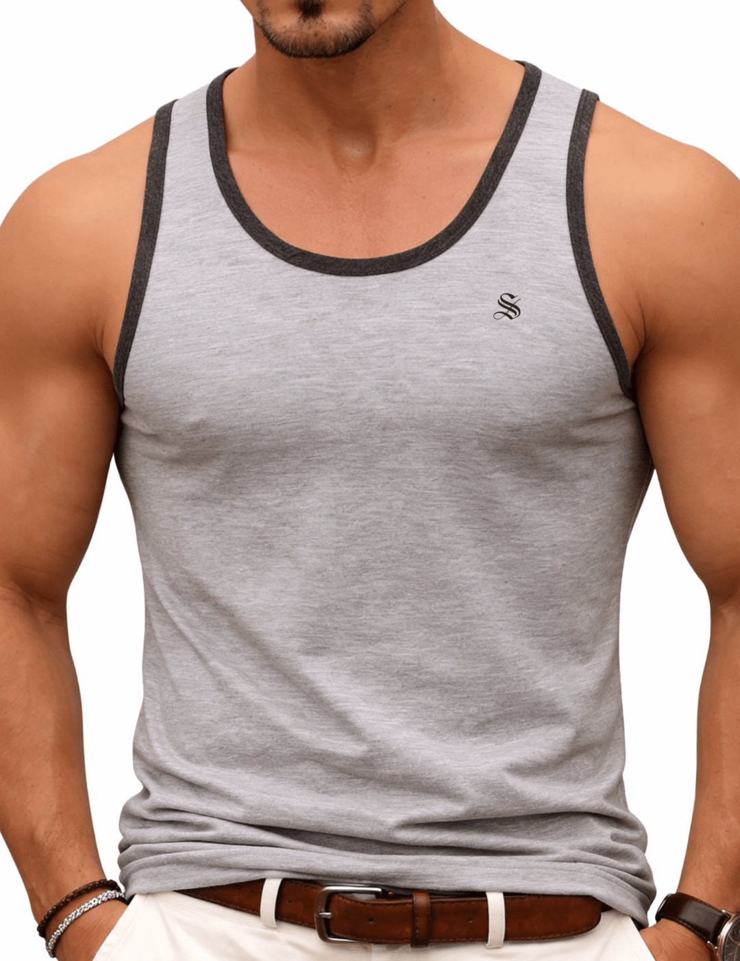 Karkazito 3 - Tank Top for Men - Sarman Fashion - Wholesale Clothing Fashion Brand for Men from Canada