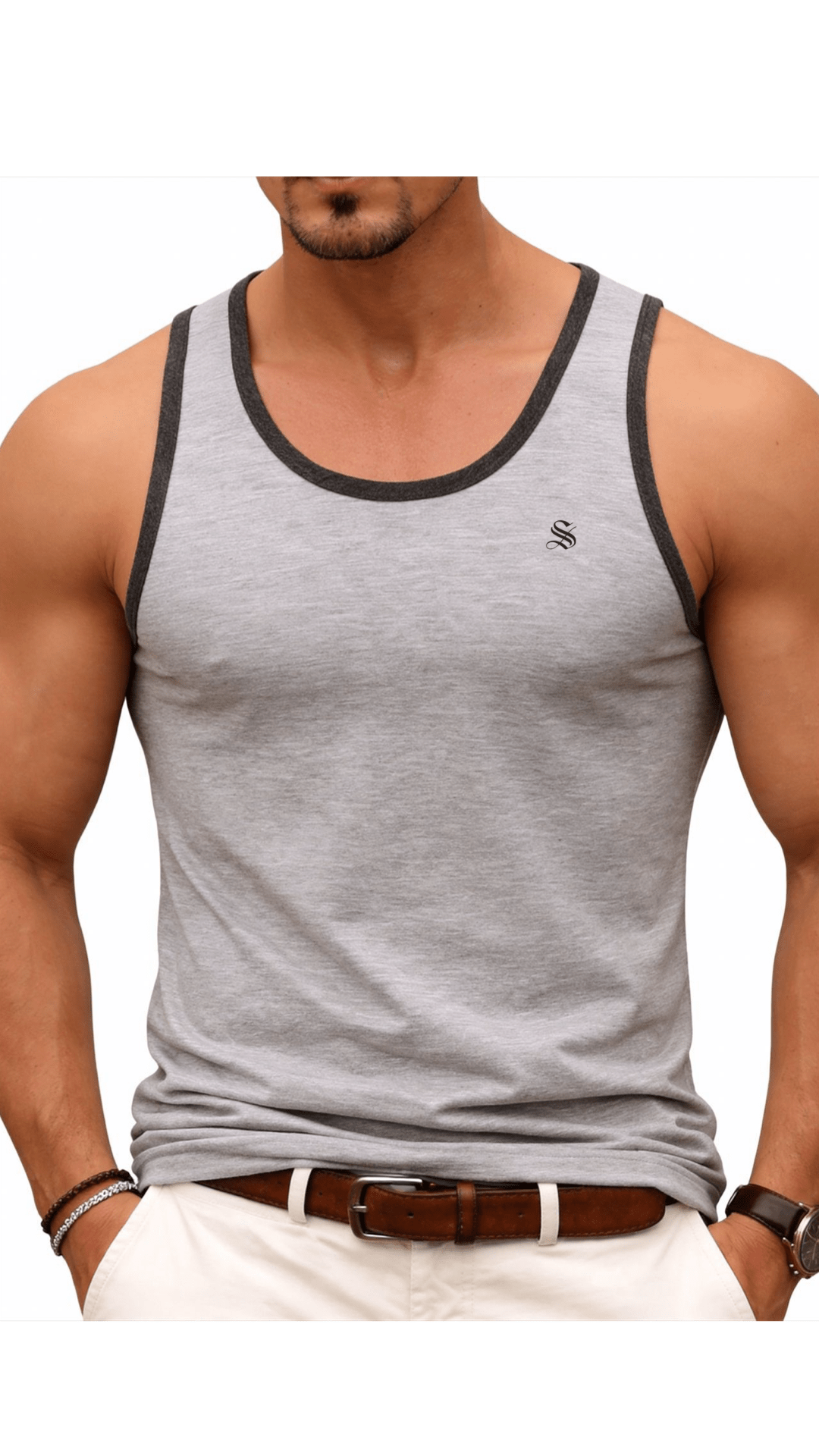 Karkazito 3 - Tank Top for Men - Sarman Fashion - Wholesale Clothing Fashion Brand for Men from Canada
