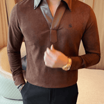 Karodika 21 - Long Sleeves Polo Shirt for Men - Sarman Fashion - Wholesale Clothing Fashion Brand for Men from Canada