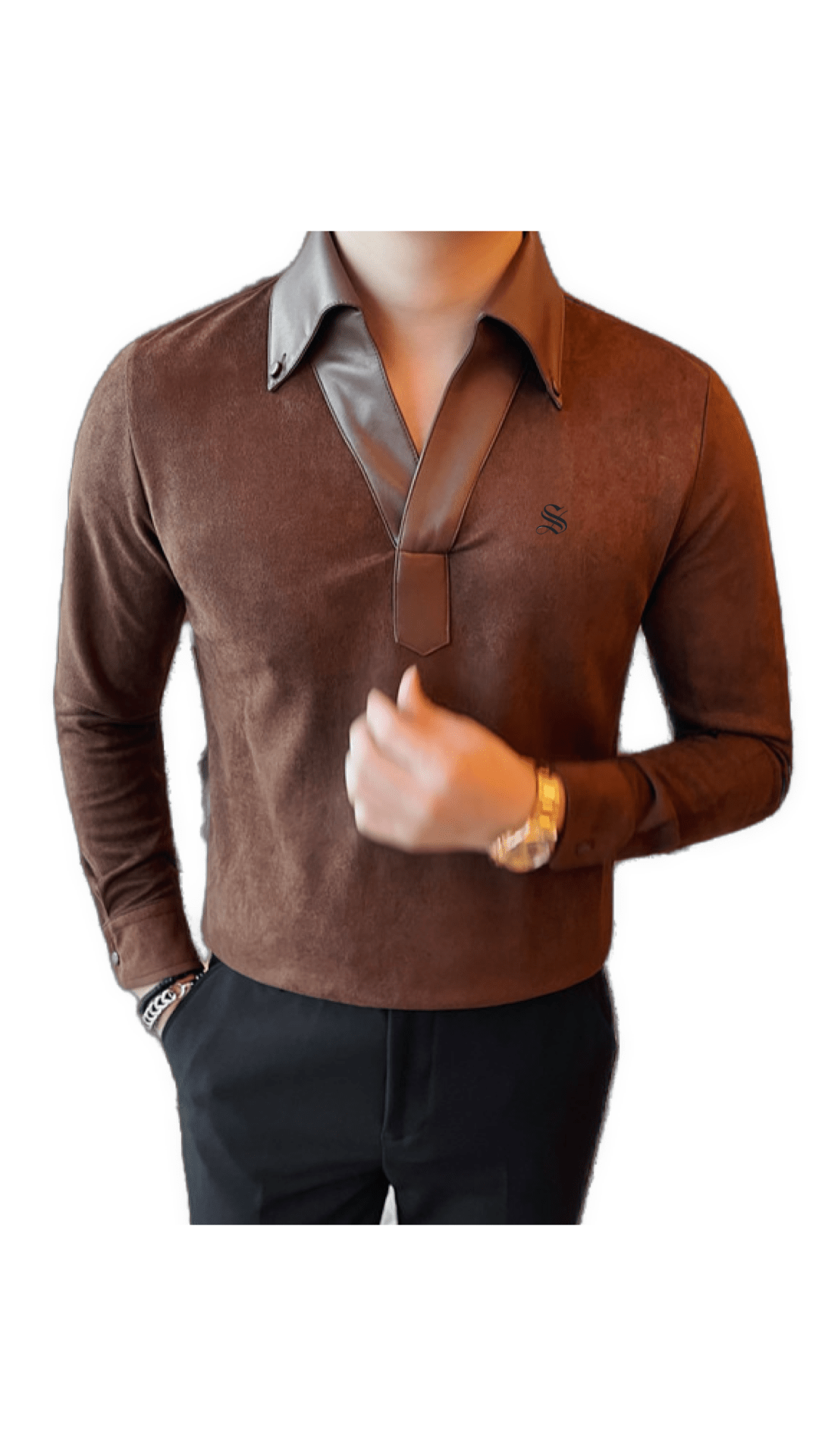 Karodika 21 - Long Sleeves Polo Shirt for Men - Sarman Fashion - Wholesale Clothing Fashion Brand for Men from Canada