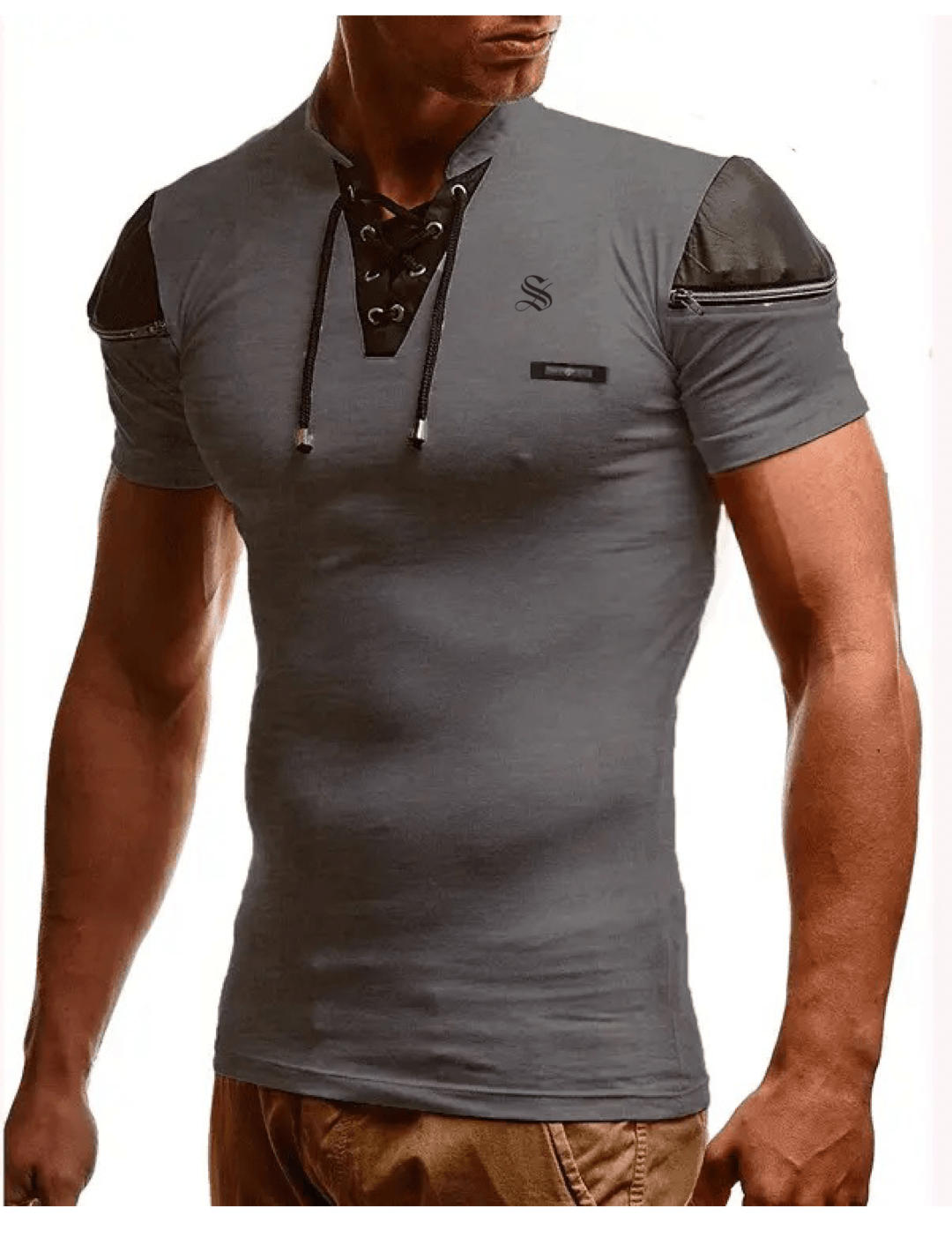 Kashmizoir 15 - V - neck T-Shirt for Men - Sarman Fashion - Wholesale Clothing Fashion Brand for Men from Canada