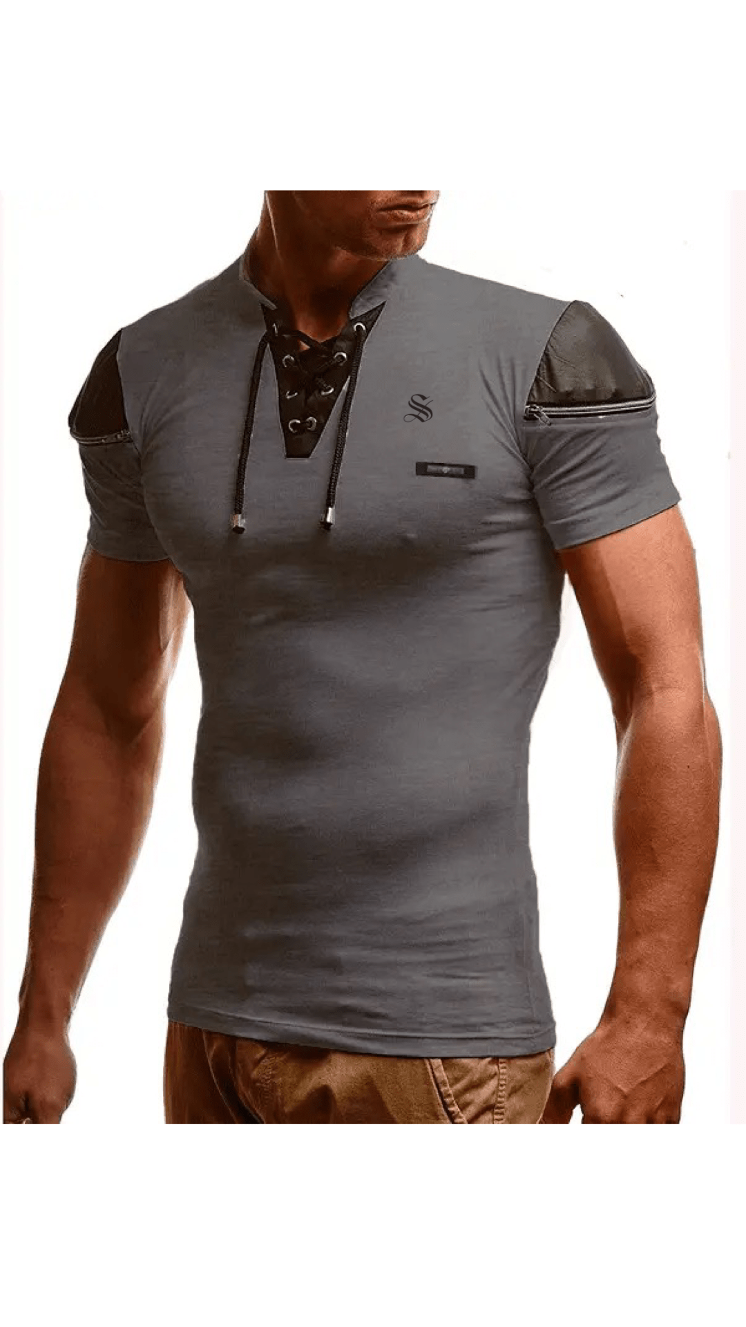 Kashmizoir 15 - V - neck T-Shirt for Men - Sarman Fashion - Wholesale Clothing Fashion Brand for Men from Canada