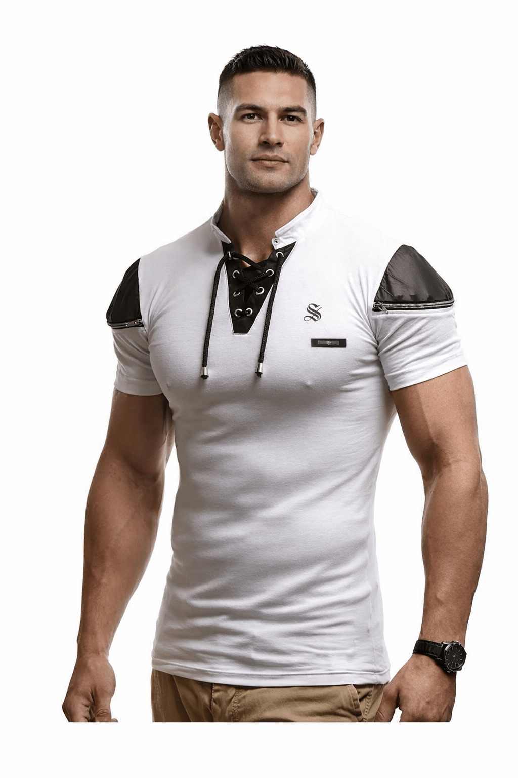 Kashmizoir 15 - V - neck T-Shirt for Men - Sarman Fashion - Wholesale Clothing Fashion Brand for Men from Canada