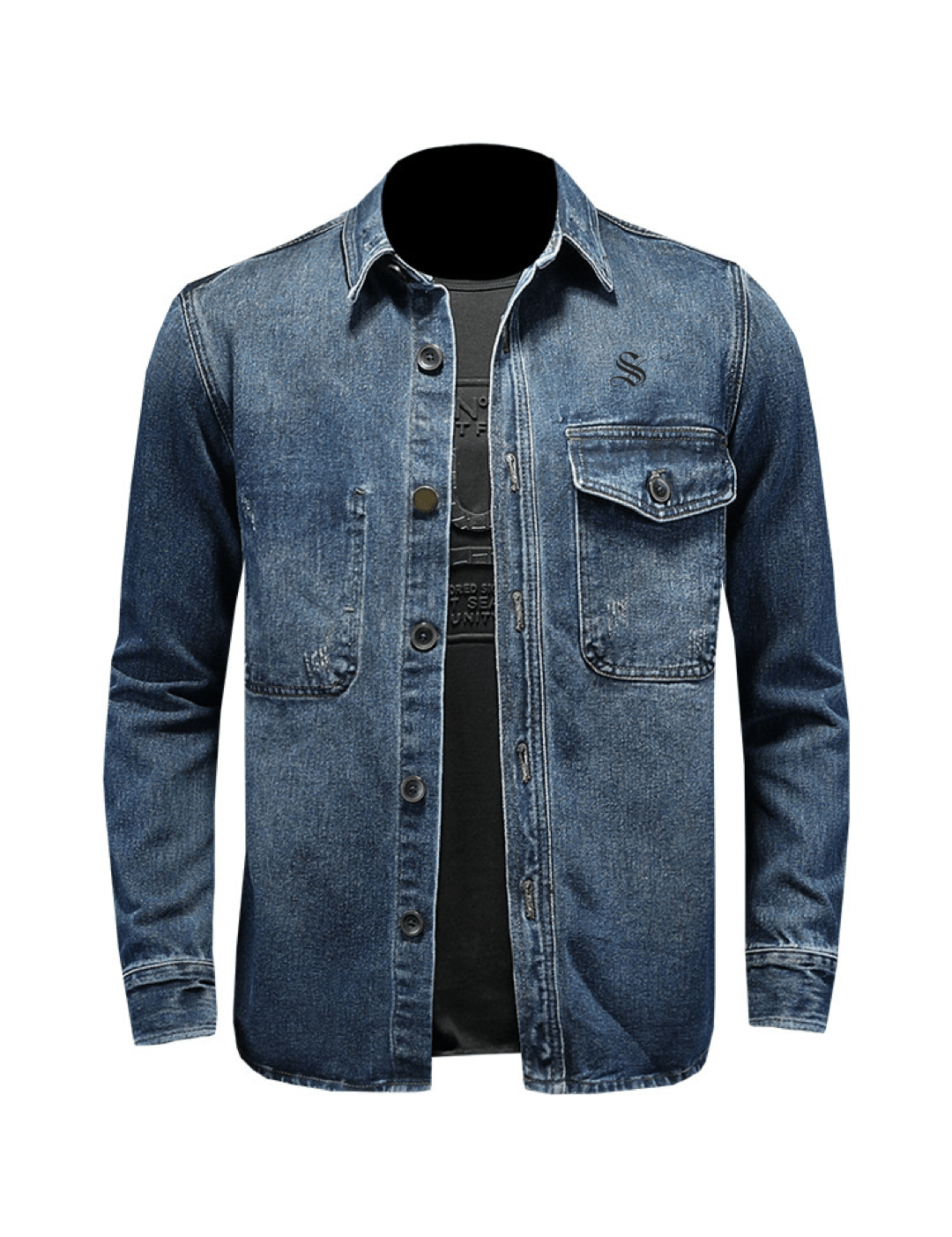 KATM 4 - Long Sleeve Jeans Jacket for Men - Sarman Fashion - Wholesale Clothing Fashion Brand for Men from Canada