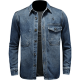 KATM 4 - Long Sleeve Jeans Jacket for Men - Sarman Fashion - Wholesale Clothing Fashion Brand for Men from Canada