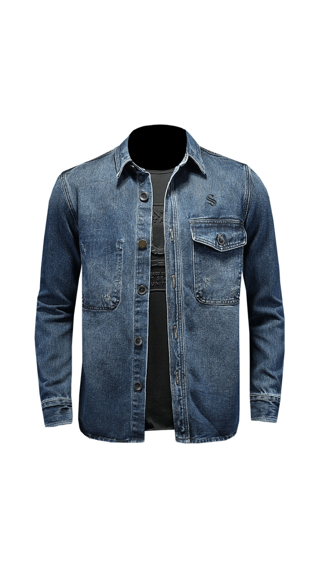 KATM 4 - Long Sleeve Jeans Jacket for Men - Sarman Fashion - Wholesale Clothing Fashion Brand for Men from Canada