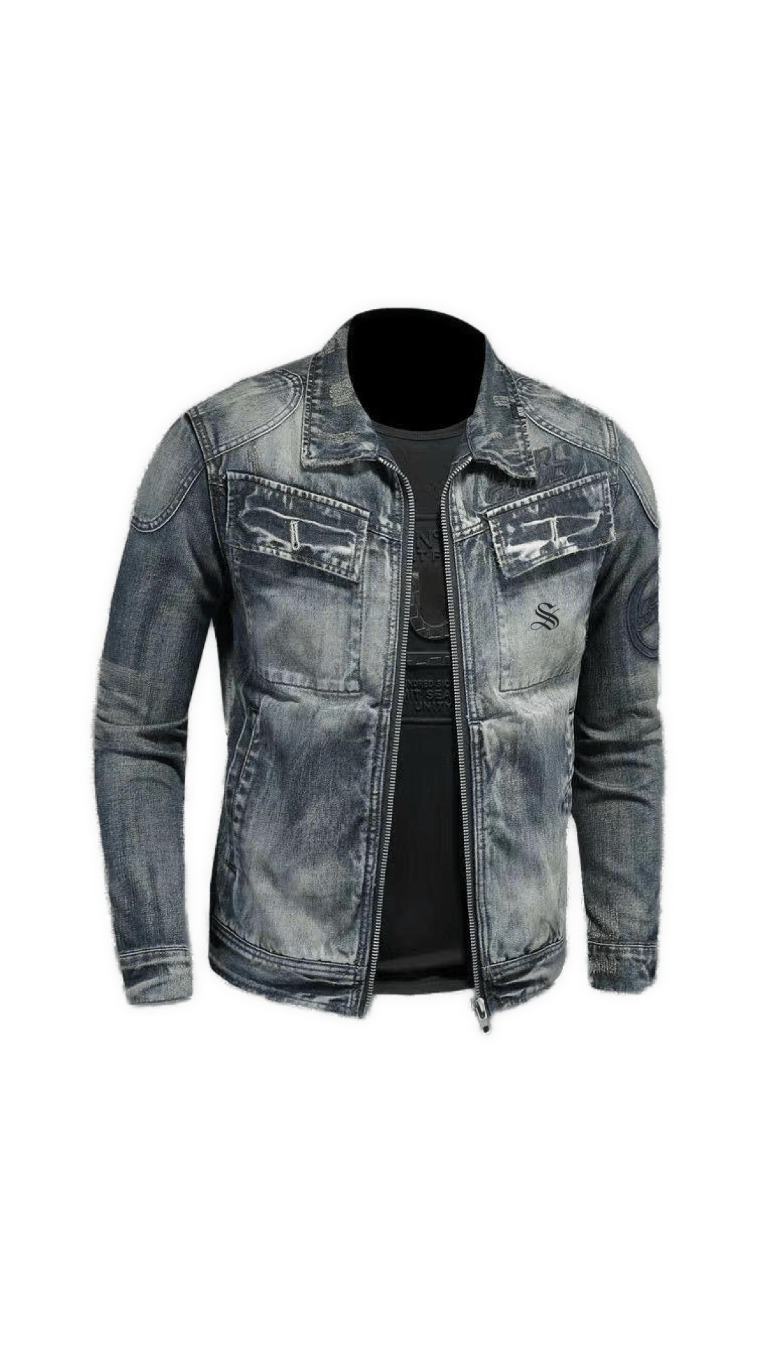 KATM - Long Sleeve Jeans Jacket for Men - Sarman Fashion - Wholesale Clothing Fashion Brand for Men from Canada