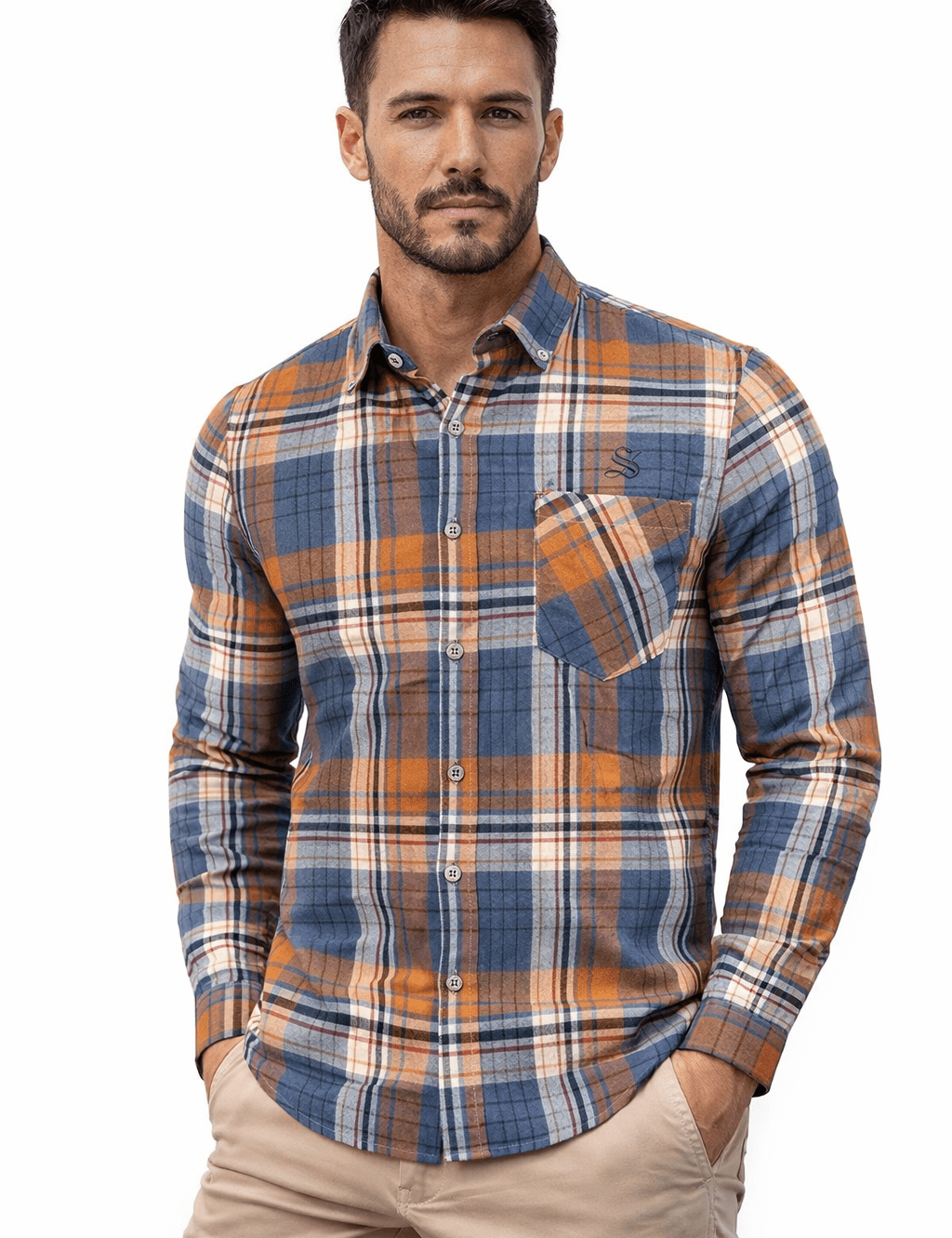 KAZAR 2 - Long Sleeves Shirt for Men - Sarman Fashion - Wholesale Clothing Fashion Brand for Men from Canada