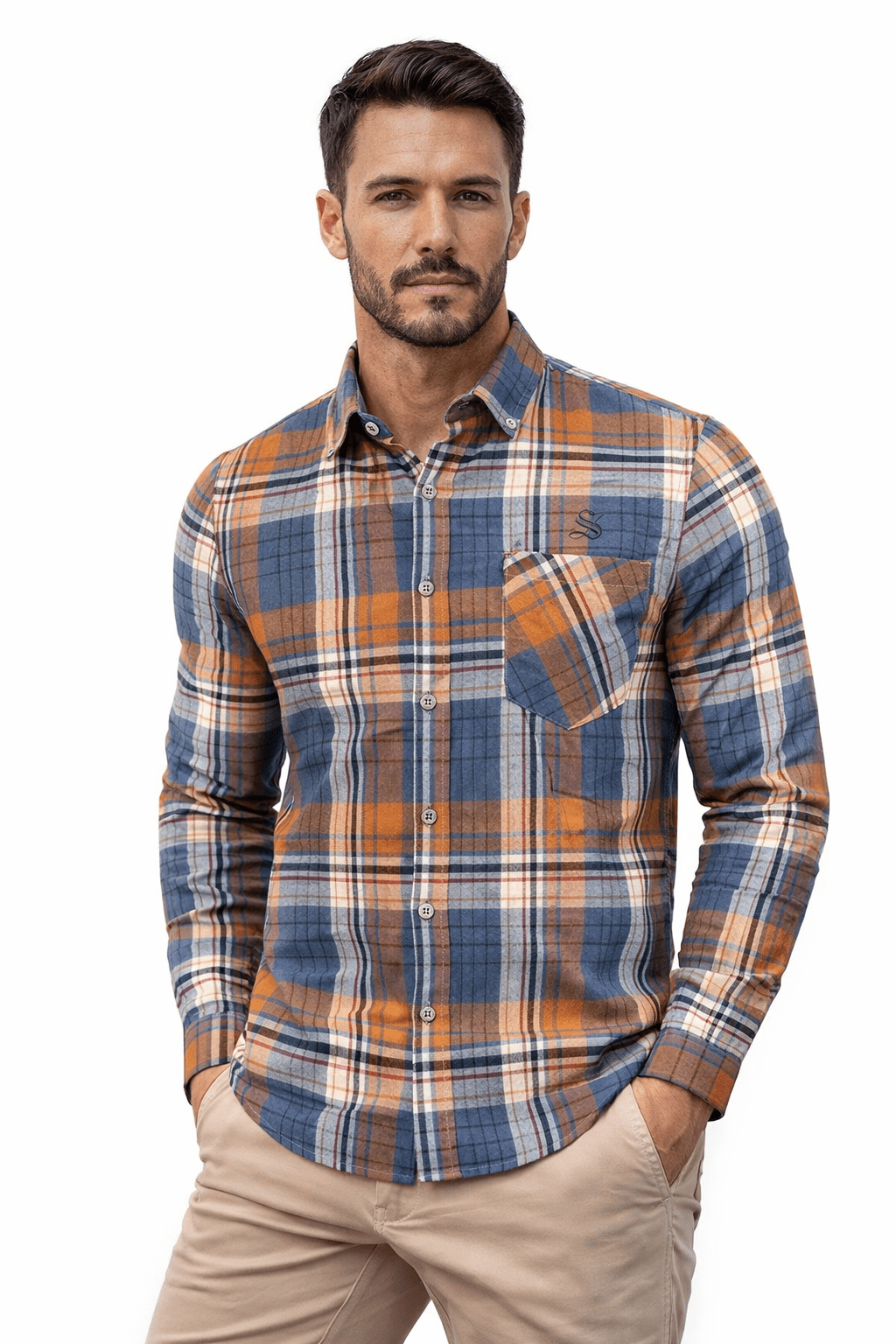 KAZAR 2 - Long Sleeves Shirt for Men - Sarman Fashion - Wholesale Clothing Fashion Brand for Men from Canada