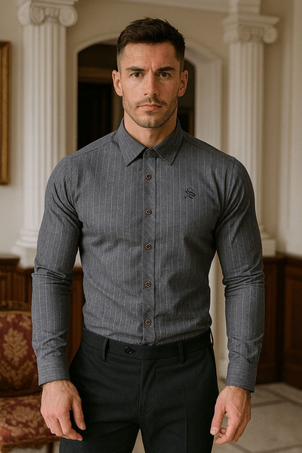 KAZAR - Long Sleeves Shirt for Men - Sarman Fashion - Wholesale Clothing Fashion Brand for Men from Canada