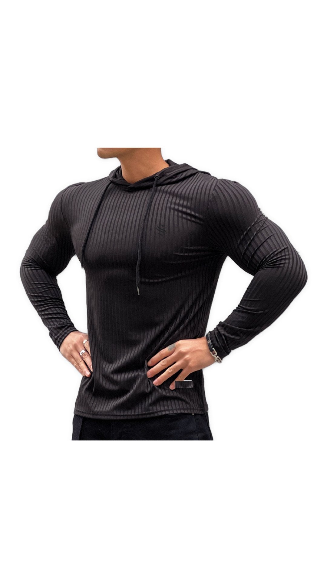 KBase - Long Sleeve Shirt with Hood for Men - Sarman Fashion - Wholesale Clothing Fashion Brand for Men from Canada