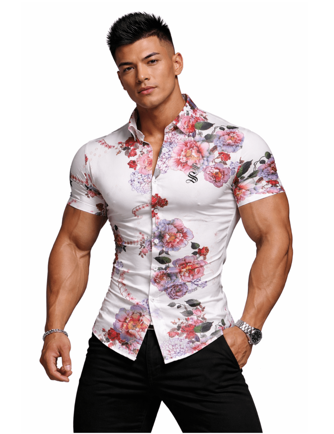 KDFS - Short Sleeves Shirt for Men - Sarman Fashion - Wholesale Clothing Fashion Brand for Men from Canada