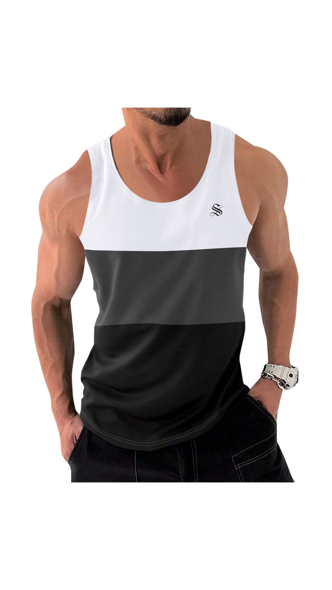 Kengan - Tank Top for Men - Sarman Fashion - Wholesale Clothing Fashion Brand for Men from Canada