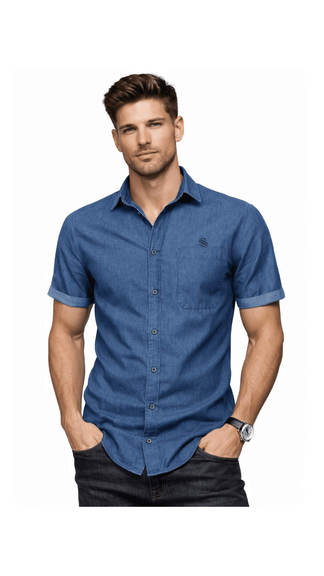 Kermes - Short Sleeves Shirt for Men - Sarman Fashion - Wholesale Clothing Fashion Brand for Men from Canada