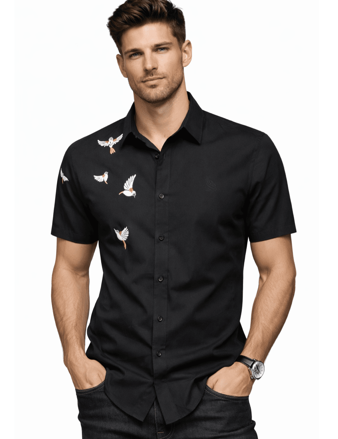 Kermes - Short Sleeves Shirt for Men - Sarman Fashion - Wholesale Clothing Fashion Brand for Men from Canada