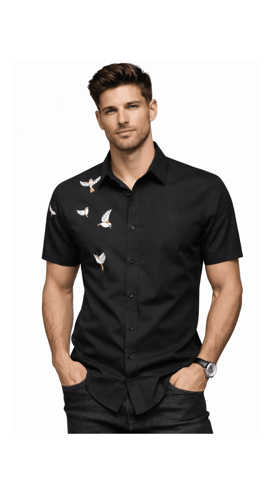 Kermes - Short Sleeves Shirt for Men - Sarman Fashion - Wholesale Clothing Fashion Brand for Men from Canada