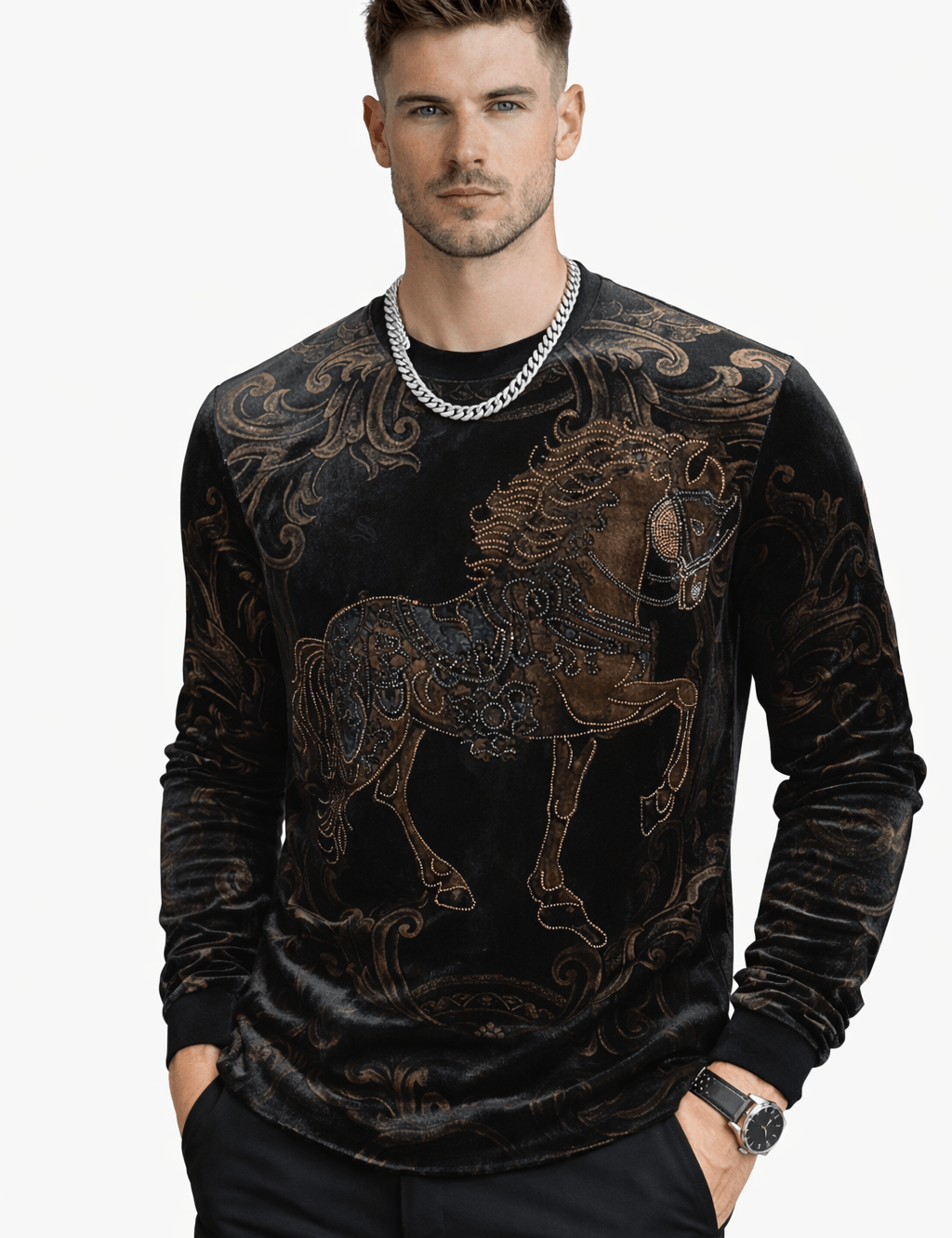 Kima - Long Sleeve Shirt for Men - Sarman Fashion - Wholesale Clothing Fashion Brand for Men from Canada